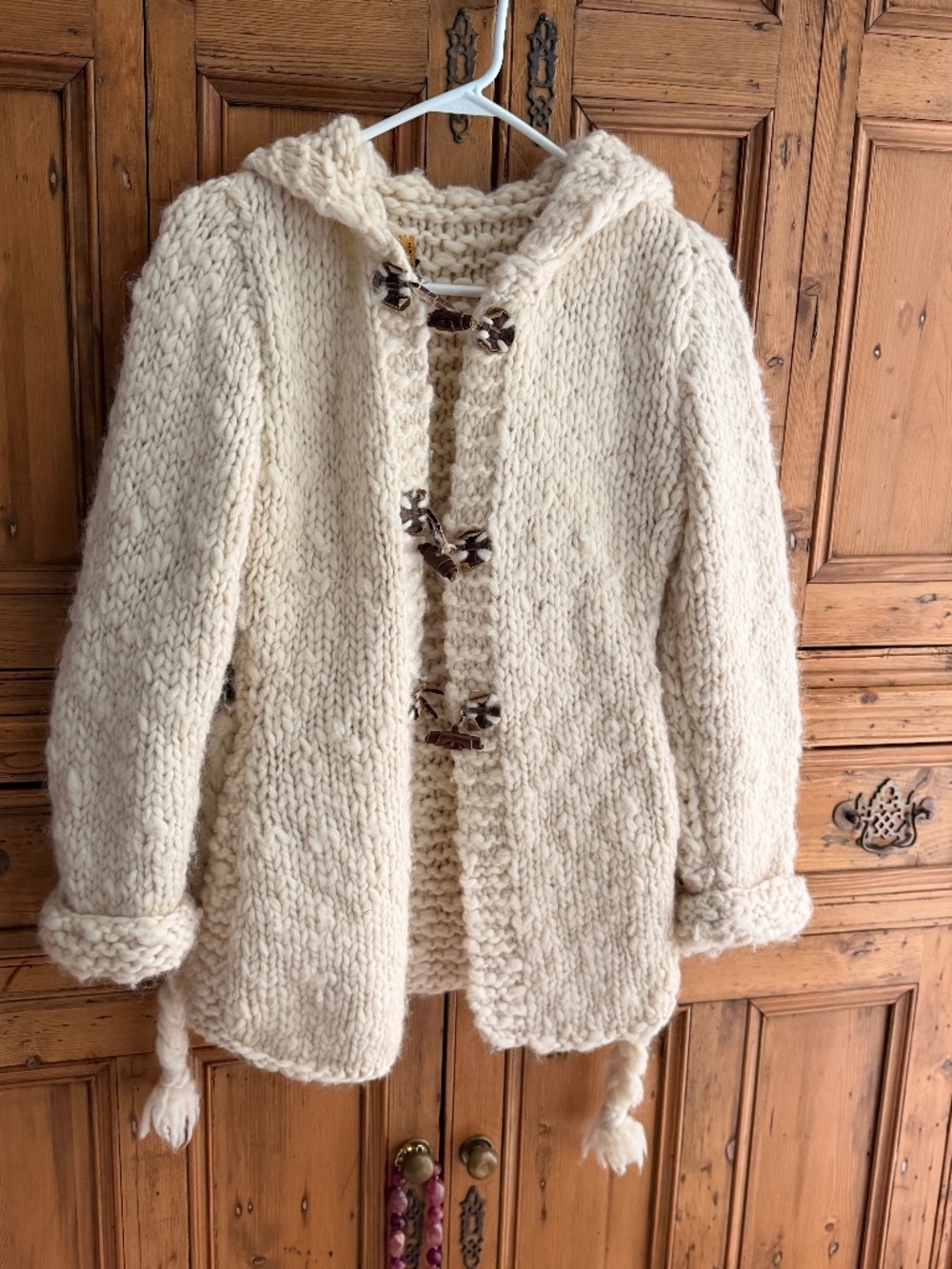 Chunky knit toggle sweater